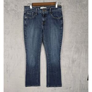 Levis 515 Boot Cut‎ Jeans Womens 4M Medium Wash Blue Studded Mid Rise Denim
